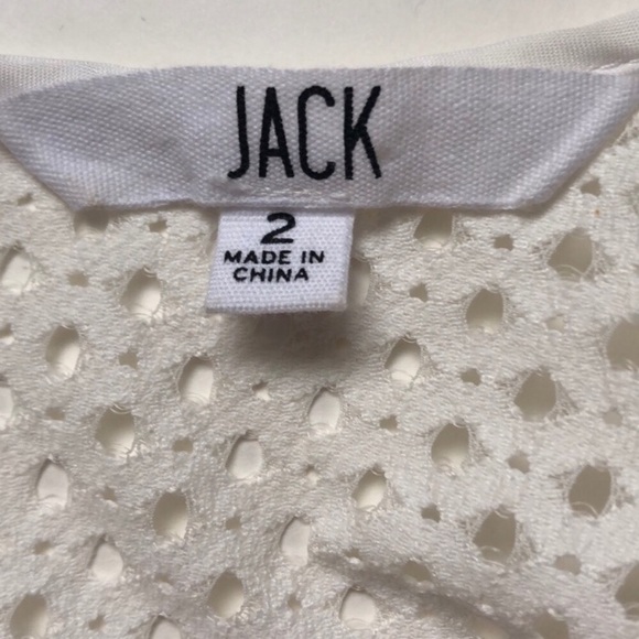 Jack by BB Dakota white laser cut lace dress size2 - Picture 4 of 5